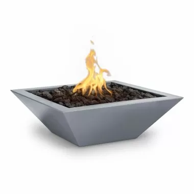 The Outdoor Plus Maya Powder Coated Fire Bowl Gray