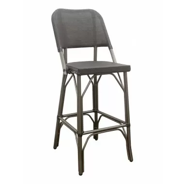 Powder Coated Aluminum Finish Barstool - METRO B