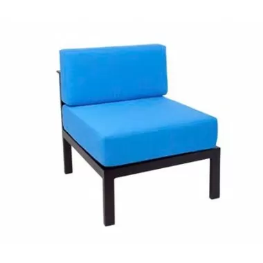 Belmar Armless Middle Sofa Section Black/Soft Gray Frame - No Cushions