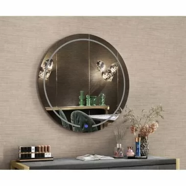 Whiteline Modern Living Valerie LED Round Mirror - Lifestyle