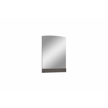 Whiteline Modern Living Berlin Rectangular Mirror in High Gloss Chestnut Grey - Angled