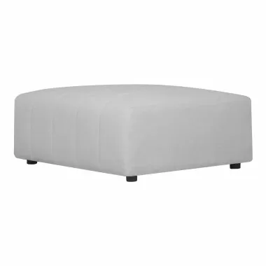 Moe's Home Collection Lyric Ottoman, Beige - Front Side Angle