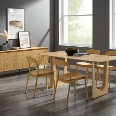 Greenington Hanna Chair Bamboo Seat, Wheat - Set of Two - Lifestyle