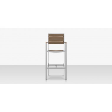 Source Furniture Napa Aluminum Stackable Bar Arm Chair