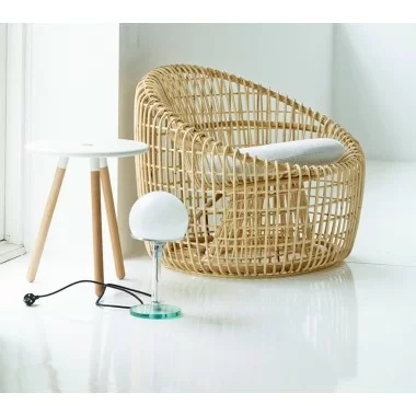 Cane-Line Nest Round Chair INDOOR White Cushion