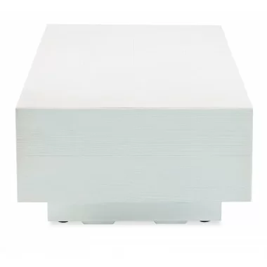 Sunset West GRFC Faux Bois Coffee Table, Bone Finish - Side Angle