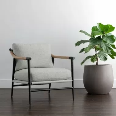 Sunpan Meadow Lounge Chair - Vault Fog - Lifestyle