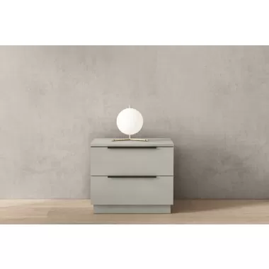Damien Nightstand in Light Gray-Lifestyle 1