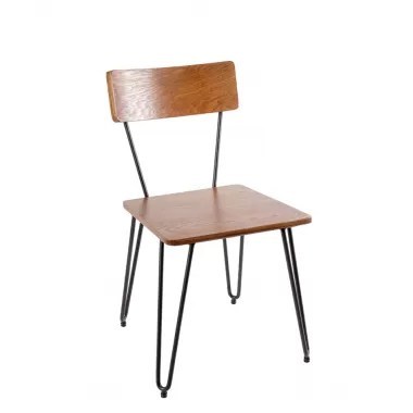 BFM Seating NV Side Chair With Steel Wire Frame - Sand Black Finish