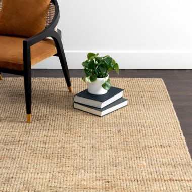 Sunpan Meknes Hand-Woven Rug - Natural 6' X 9' / 8' X 10' / 9' X 12' / 10' X 14' - Lifestyle