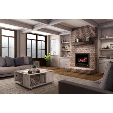 Osburn Stoves Inspire 2000 Wood Insert with Heat Activated Variable Speed Blower - Lifestyle 1