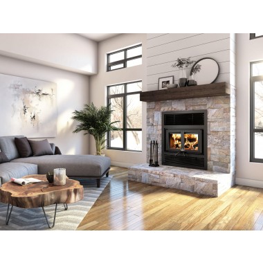 Osburn Stoves Everest II Fireplace With Heat Activated Variable Speed Blower - Lifestyle 