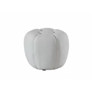Nest Ottoman Stool in White-front view