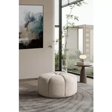 Lune Ottoman in Taupe- Lifestyle 1