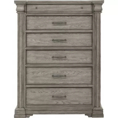 Pulaski Furniture Madison Ridge 6 Drawer Chest in Heritage Taupe Front