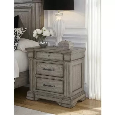 Pulaski Furniture Madison Ridge 3 Drawer Nightstand in Heritage Taupe