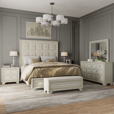 Pulaski Furniture Camila Storage Bed Bench Bedroom View