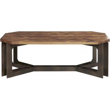 Pulaski Furniture Rustic Cocktail Table with Metal Base