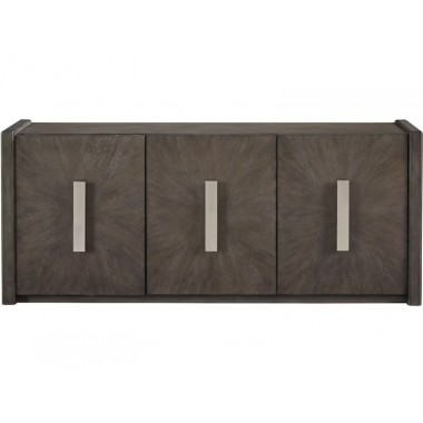 3-Door Credenza with Shelves-front