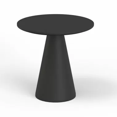 Sunset West Pedestal Pub Table - Dark Gray - Front Angle