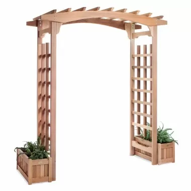 All Things Cedar Pagoda Arbor & Planter Box Set 