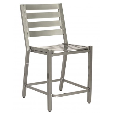 Woodard Palm Coast Slat Counter Stool Without Arms - Angled