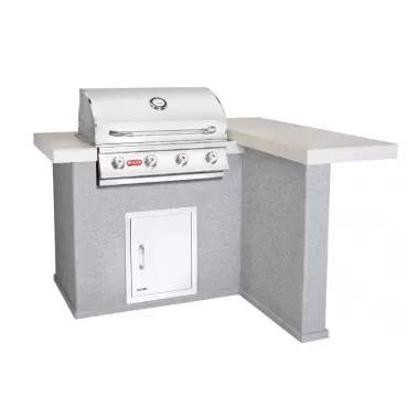 Bull BBQ Patio Q Outdoor Island Kitchen & Grill - Angled