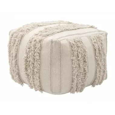 Peru Ottoman in Beige- Front view 1