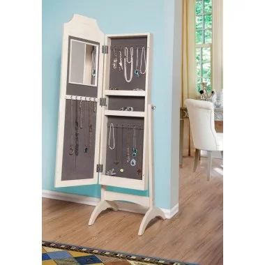 Bekki Jewelry Armoire Cheval Mirror - Open