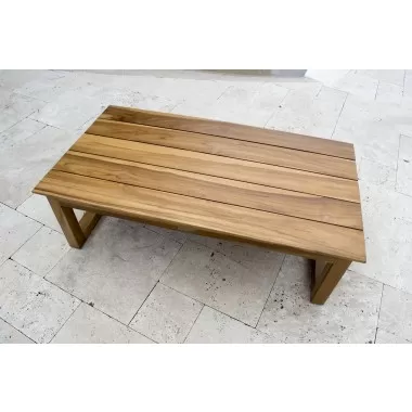 Panama Jack Outdoor Bali Teak Coffee Table Top View