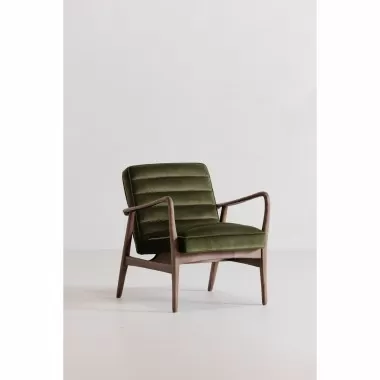 Moe's Home Collection Anderson Armchair in Dark Ivy Velvet - Lifestyle