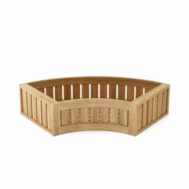 Anderson Teak Circular Modular Planter - Front Angled