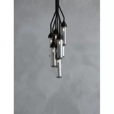 Darsie Pendant Lamp Black Carbon Steel And Glass - Lifestyle
