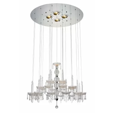 Macy Pendant Lamp Clear Glass And Crystal - Large