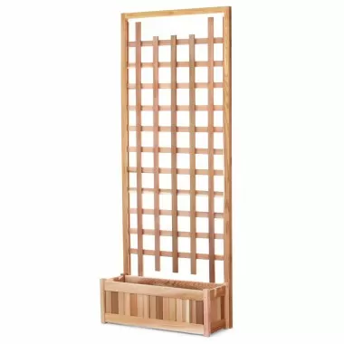 All Things Cedar 30" Planter Box & Trellis Privacy - 1 Screen