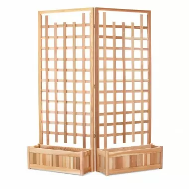 Twin 30" Planter Boxes & Trellis Privacy Screen