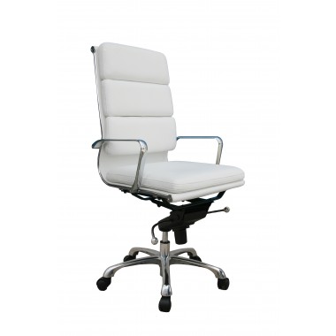 J&M Furniture Plush Black High Back Office Chair