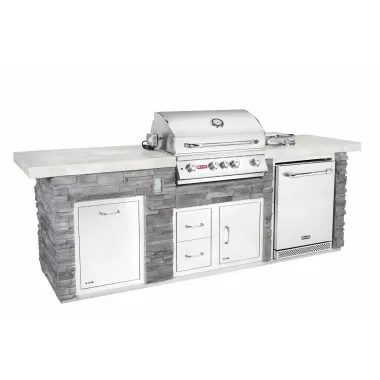 Bull BBQ Premier Q - Angled With Cabinet Option 1