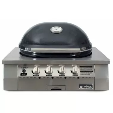 Primo Ceramic Oval Grill Head Only for Built-In Applications - 