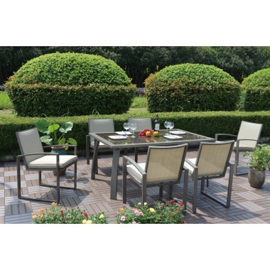 Hospitality Rattan Patio Moldova 7-Piece Dining Set
