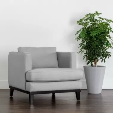 Sunpan Kaius Armchair in Limelight Silver - Lifestyle