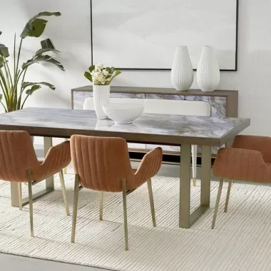 Sunpan Fuentes Dining Table 86'' - Lifestyle