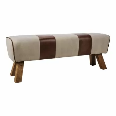 Moe's Home Collection Pommel Bench - Front Side Angle