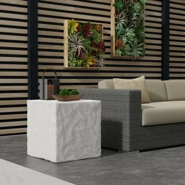 Sunset West Antique Stone End Table