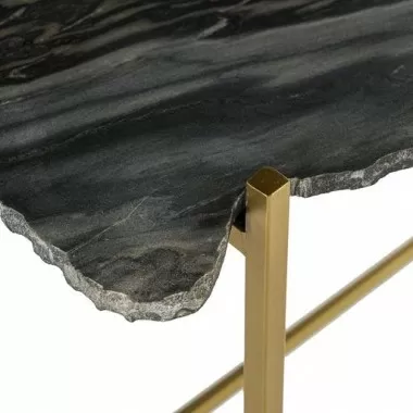 Sunpan Revell Console Table Top Grey Marble - Closeup View