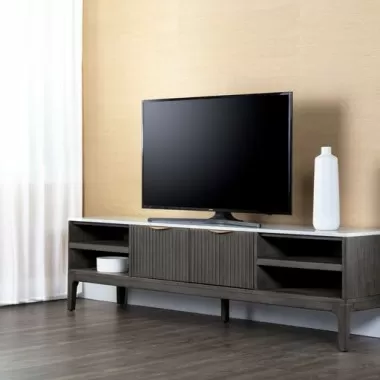 Sunpan Keldon Media Console and Cabinet - Lifestyle