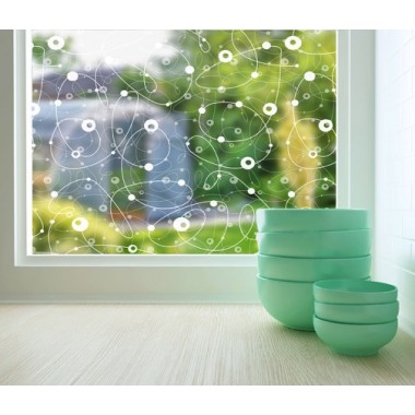 Odhams Press Atomic Retro Sheer Adhesive Window Film