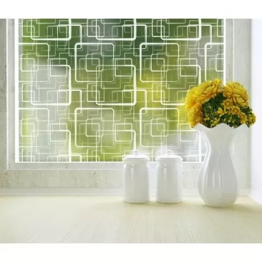 Odhams Press Retro Squares Privacy Adhesive Window Film