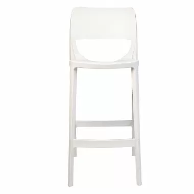 Rainbow Outdoor Bella Set of 2 Stackable Barstool W/No Arms-White Front