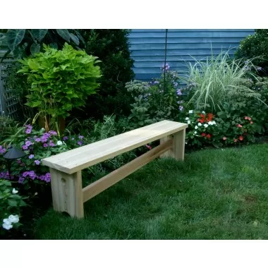 5' Cedar 1800 Traditional Bench With Slant Brace